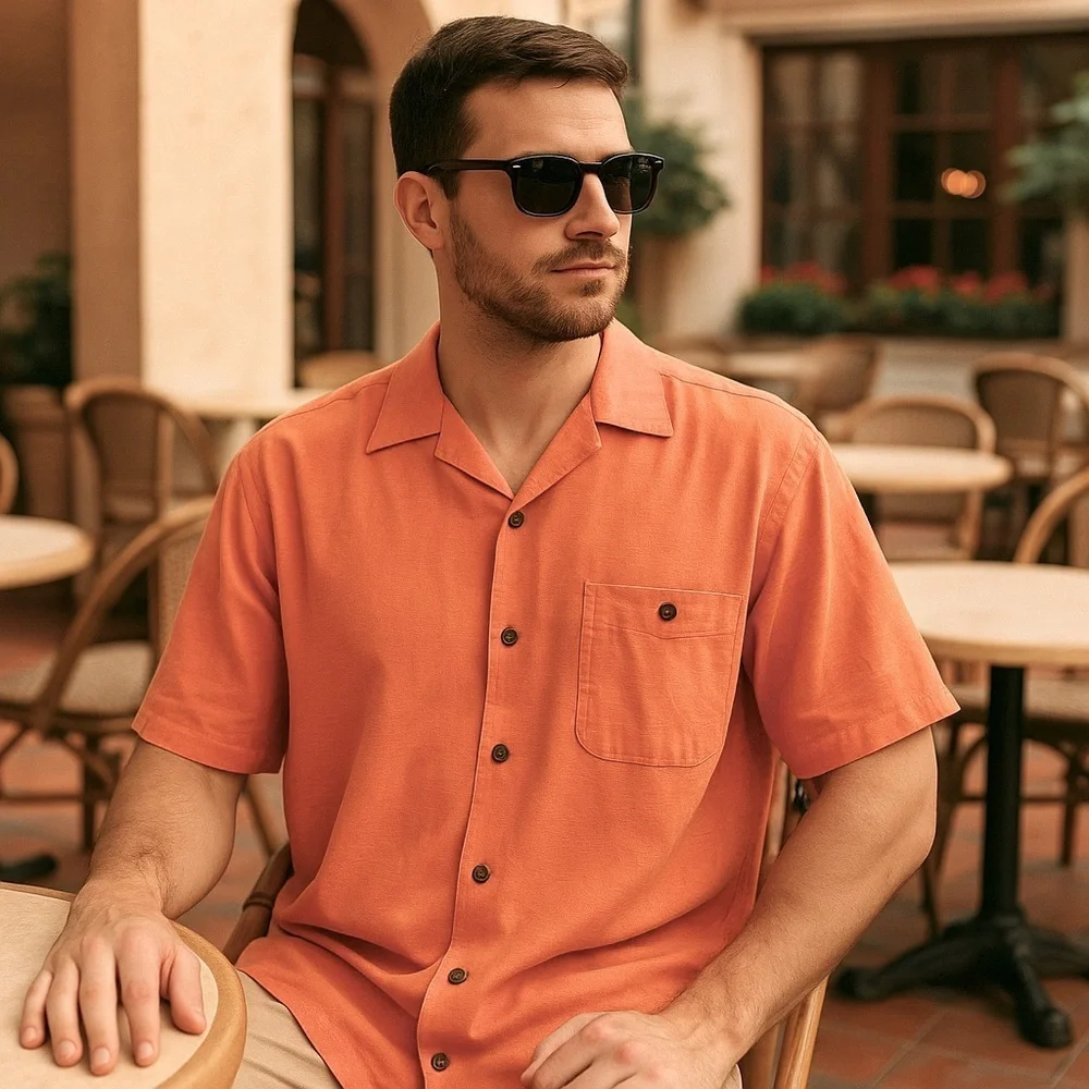 Gordon Clothing Co. Cotton Blend Button-Front Shirt Men’s M